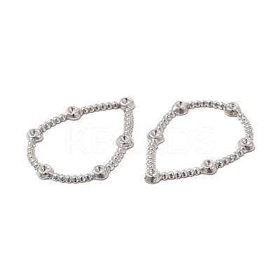 Tarnish Resistant 304 Stainless Steel Linking Ring Rhinestone Settings STAS-A070-01P-1