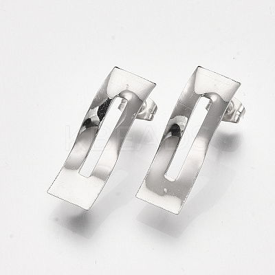 Non-Tarnish 304 Stainless Steel Stud Earring Findings LS-X-STAS-S079-53B-1