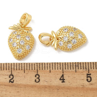 Brass Micro Pave Cubic Zirconia Pendents KK-R210-17G-1