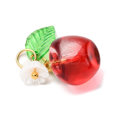 Baking Paint Transparent Glass Charms PALLOY-JF04490-01-1