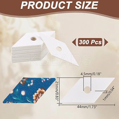 Rhombus Paper Quilting Templates AJEW-WH0473-41-1