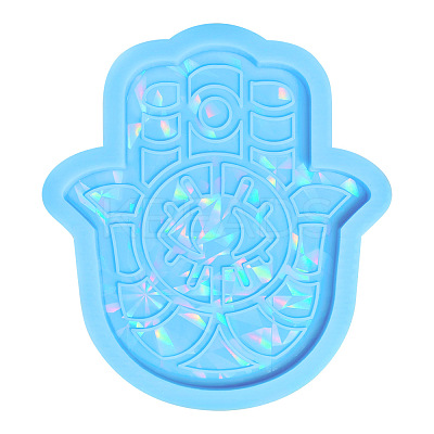 Hamsa Hand Cup Mat Food Grade Statue Silicone Molds WG34418-01-1