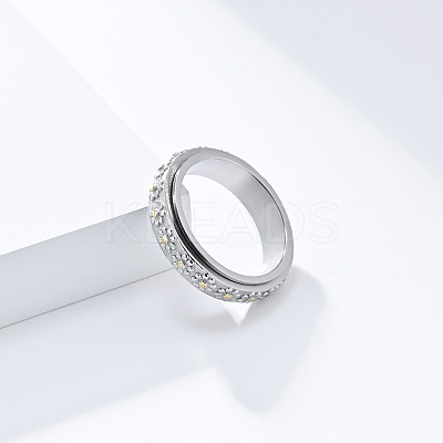 Simple Style 304 Stainless Steel Rotating Finger Rings FS-WGCAB4E-02-1