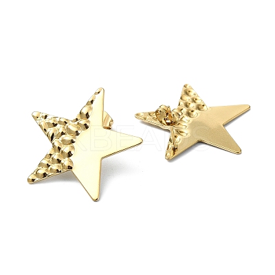 Ion Plating(IP) 201 Stainless Steel Stud Earrings EJEW-K270-25G-1