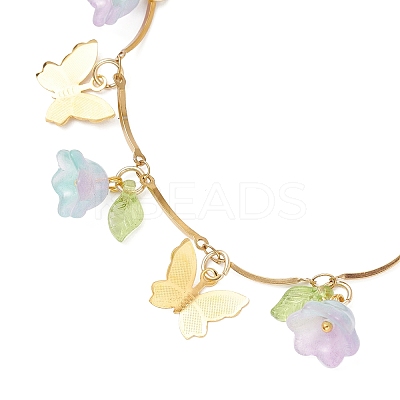 304 Stainless Steel Link Charm Bracelets BJEW-JB12458-1