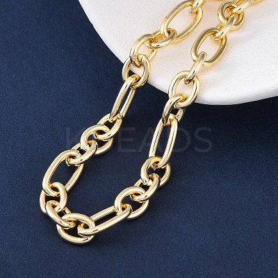 Brass Figaro Chain Bracelets for Women Men BJEW-K273-03G-1
