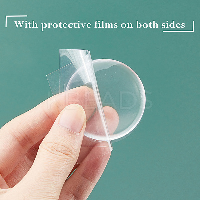 6Pcs 2 Style Door Knob Wall Shield Transparent Round Soft Rubber Wall Protector AJEW-OC0002-22-1