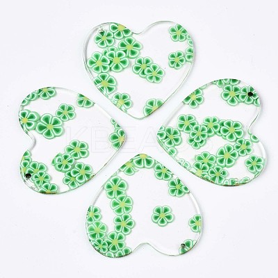 Transparent Clear Cellulose Acetate(Resin) Pendants LS-KY-T040-56A-1