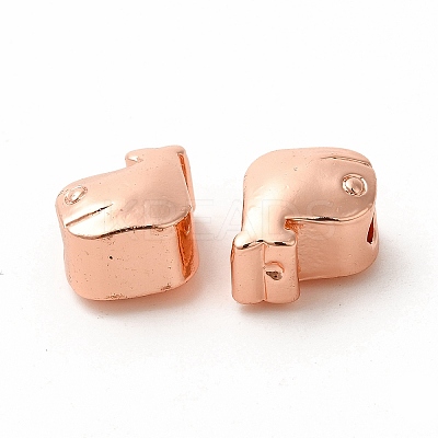 Rack Plating Alloy European Beads FIND-C022-02RG-1