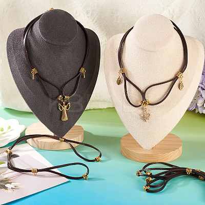 3Pcs Cowhide Leather Cord Double Layer Necklace Making AJEW-TA0002-77B-1