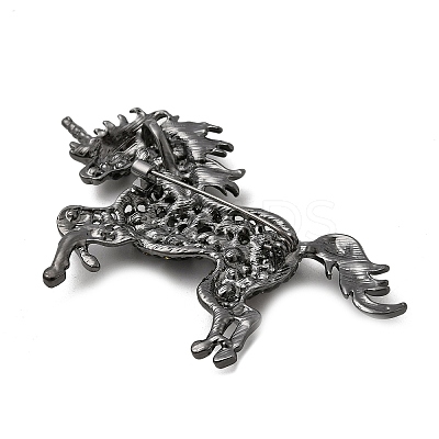 Alloy Rhinestone Lapel Pin Brooches for Clothes JEWB-F042-06B-1