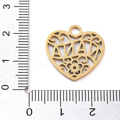 304 Stainless Steel Pendants STAS-M076-04G-1