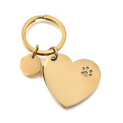 304 Stainless Steel Keychains KEYC-K024-01G-1