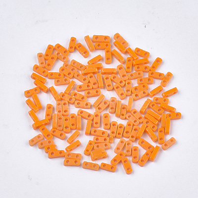 2-Hole Opaque Glass Seed Beads SEED-S023-21A-01-1
