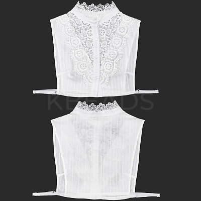 Detachable Cotton Shirt Women False Collar AJEW-WH20054-049B-1