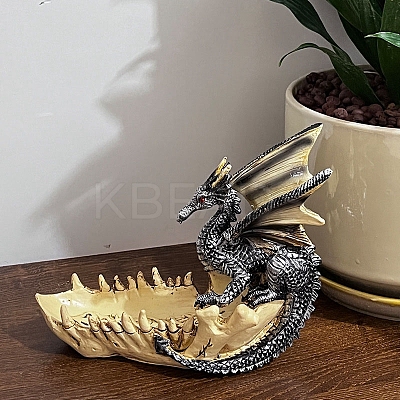 Resin Dragon Boat Trays Figurines Statue for Home Office Desktop Decoration PW-WG88418-01-1