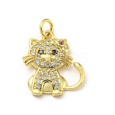 Brass Micro Pave Cubic Zirconia Pendants FIND-Z023-03C-1
