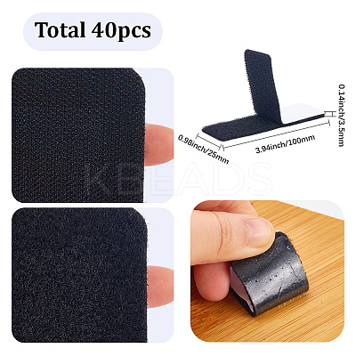40Pcs Self-adhesive Nylon with Polyester Hook and Loop Tapes AJEW-SP0003-23-1