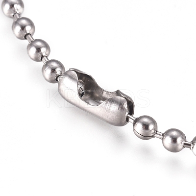 Tarnish Resistant 304 Stainless Steel Ball Chain Bracelets X-STAS-D233-01P-1