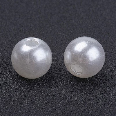 Acrylic Pearl Round Beads For DIY Jewelry and Bracelets X-PACR-8D-1-1