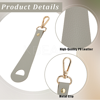 4Pcs 2 Colors Imitation Leather Hat Clips FIND-GF0008-14C-1