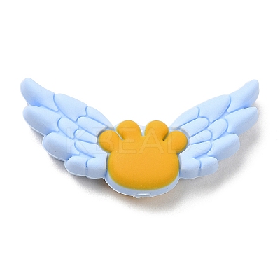 Wing Food Grade Eco-Friendly Silicone Focal Beads SIL-C004-01A-1