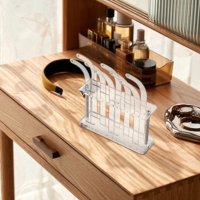 Transparent Acrylic Earring Try-On Stick Organizer Stands EDIS-WH0030-35-1