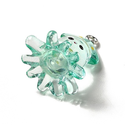 Marine Series Transparent Resin Pendants RESI-E031-02P-03-1
