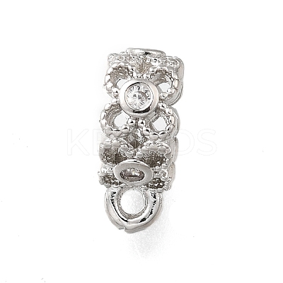 Brass with Cubic Zirconia Tube Bails LS-KK-Q048-01P-1