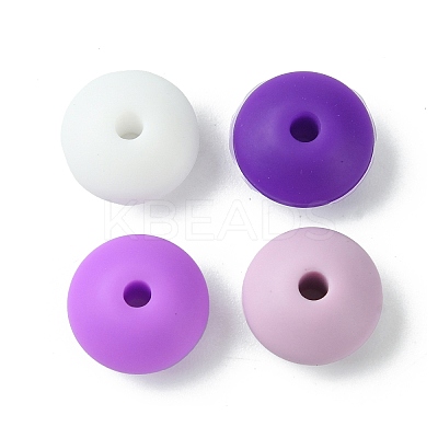 Rondelle Food Grade Eco-Friendly Silicone Focal Beads SIL-F003-07C-1