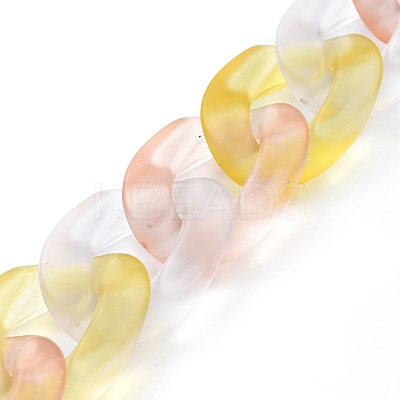 Transparent Acrylic Handmade Curb Chain AJEW-JB00543-04-1