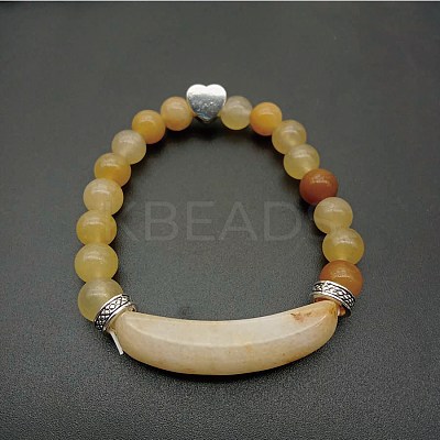 Natural Tiger Eye Beaded Stretch Bracelets VB4000-6-1