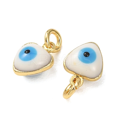 Brass Enamel Charms KK-S518-03H-G-1