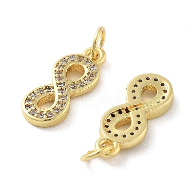 Brass Micro Pave Cubic Zirconia Pendants KK-C092-10G-1