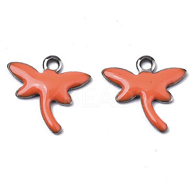 Autumn Theme 201 Stainless Steel Enamel Charms STAS-N088-19K-1