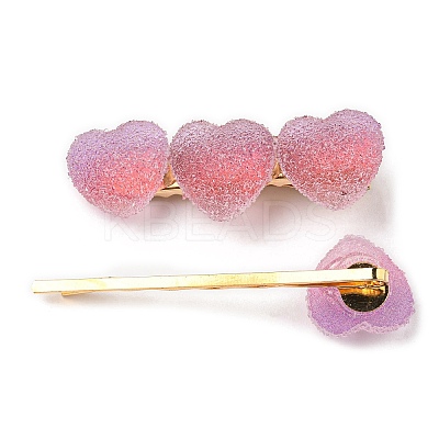 Gradient Heart Resin & Iron Clips Sets PHAR-F018-02C-1