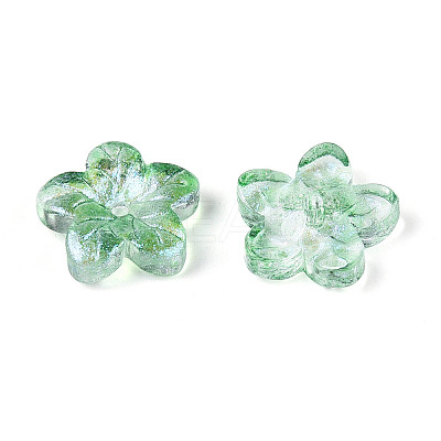 Baking Paint Transparent Glass Beads DGLA-N014-08A-06-1