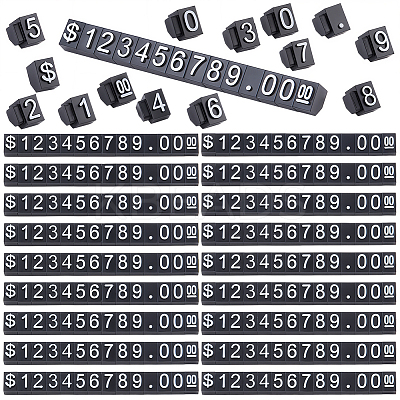50 Bags ABS Price Display Cube Adjustable Price Tag ODIS-BBC0001-06-1