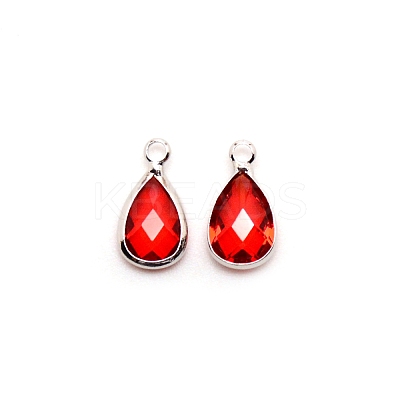 Faceted Glass Pendants FIND-WH0097-40A-1