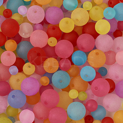 1160Pcs 4 Sizes Transparent Acrylic Ball Beads FACR-PJ0001-03-1