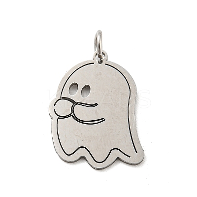 Non-Tarnish Halloween Laser Cut 304 Stainless Steel Pendant LS-STAS-H184-14BP-1