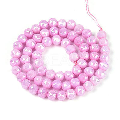 Anti-Tarnish Electroplate Glass Beads Strands GLAA-N010-6mm-06-1