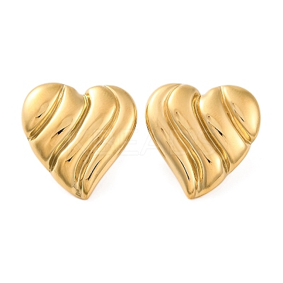 Ion Plating(IP) 304 Stainless Steel Stud Earrings EJEW-G395-11G-1