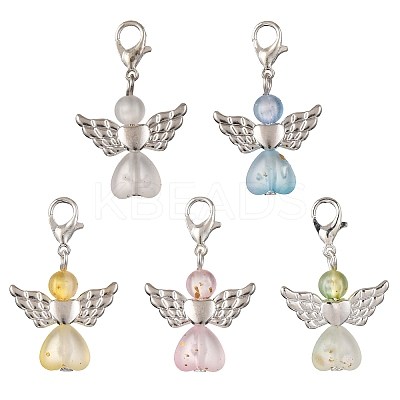 Heart Angel Acrylic Pendant Decoration HJEW-JM03805-02-S-1
