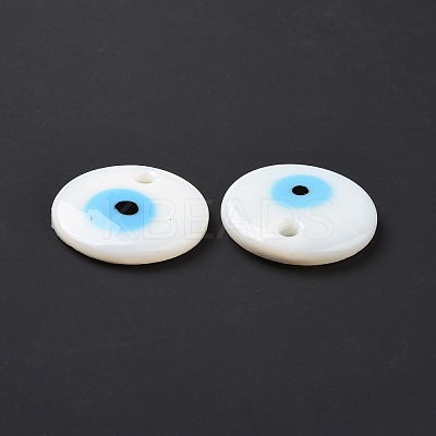 Handmade Lampwork Evil Eye Pendants X-LAMP-E106-02A-01-1