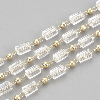 Handmade Glass Beaded Chains CHC-S004-05G-1