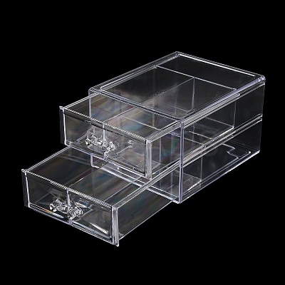 4-Grid Acrylic Jewelry Storage Drawer Boxes CON-K002-01A-1