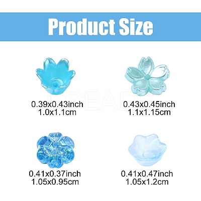 DIY Flower Plastic & Acrylic Beads Jewelry Making Finding Kit DIY-YW0008-78A-1