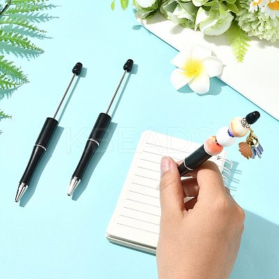 10Pcs ABS Plastic & Iron Ball-Point Pen AJEW-FS0001-41D-1