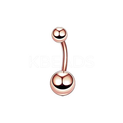 304 Stainless Steel 15 Gauge Round Belly Button Rings WGFD174-08-1